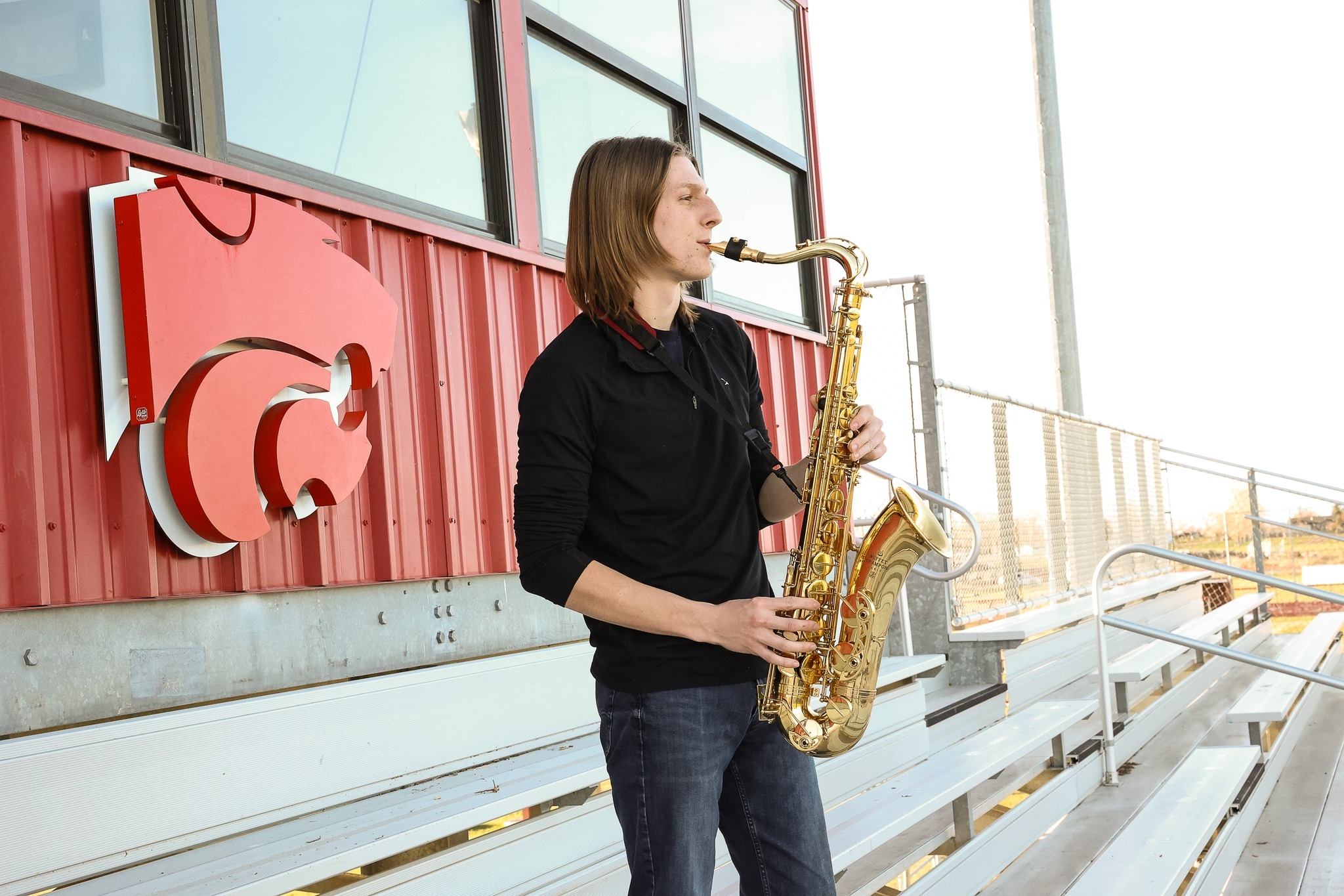 Grant playing sax